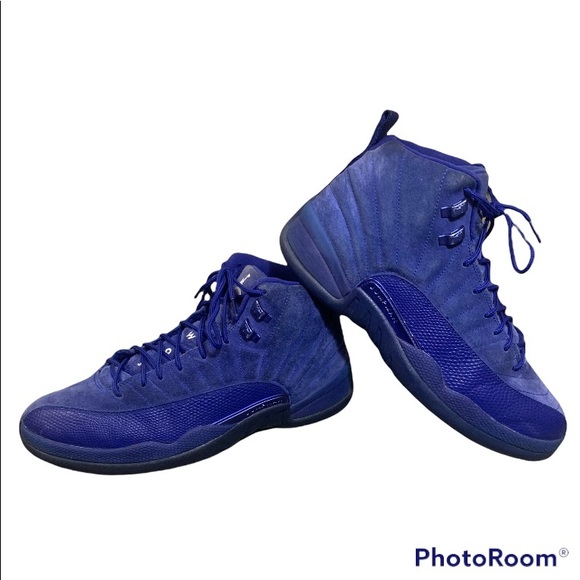 Air Jordan 12 Retro 'Deep Royal' Suede Size 11 Basketball Shoes 130690-400 - Picture 7 of 8